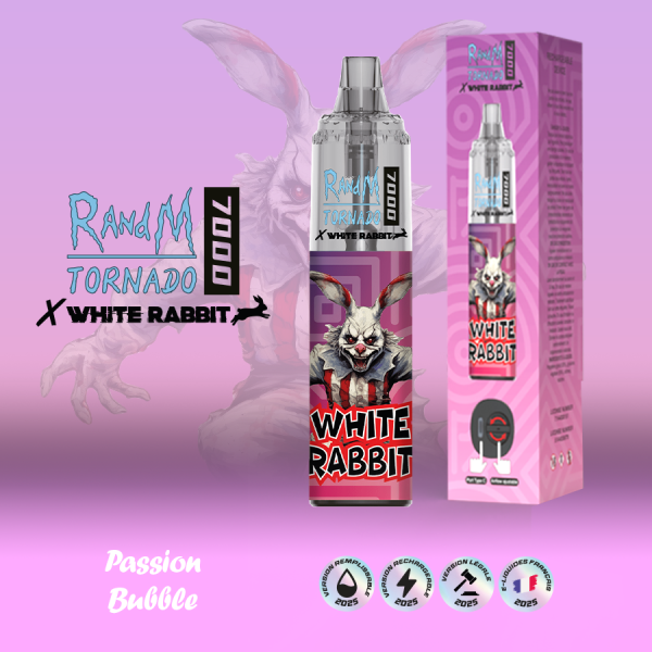 Puff "RandM Tornado x White Rabbit 7000" - Passion Bubble