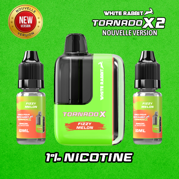 WHITE RABBIT TORNADO X - Puff 25000 Rechargeable - Fizzy Melon