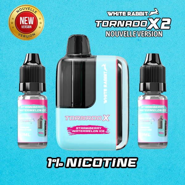 WHITE RABBIT TORNADO X - Puff 25000 Rechargeable - Strawberry Watermelon Ice